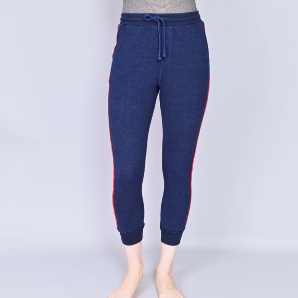 Sundry Pants - SUNDRY Track Stripes Heather Blue Jogger Pants